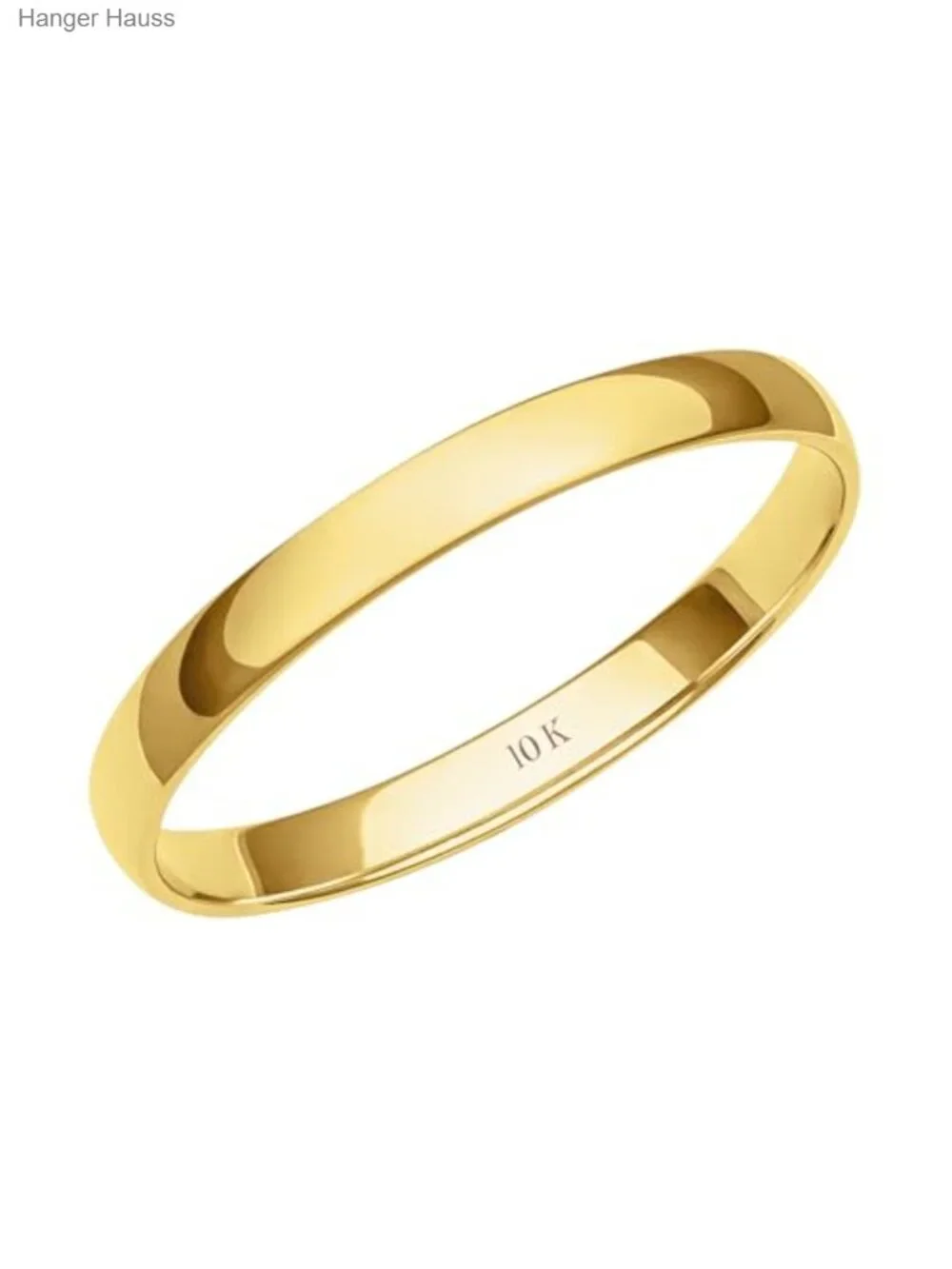 2mm Solid Gold Petite Wedding Band Classic Plain Ring Comfort Fit